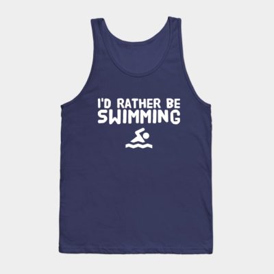 Id Rather Be Swimming Tank Top Official Swimming Gifts Merch