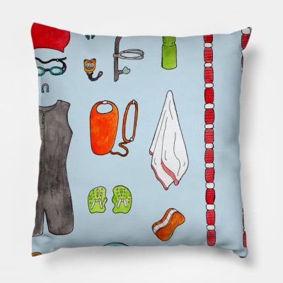 Swimming Gear Throw Pillow Official Swimming Gifts Merch