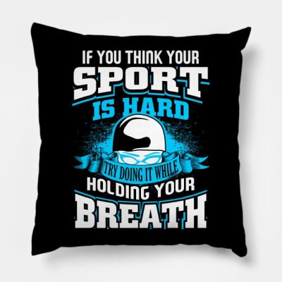 Swimming Swimmer Funny Throw Pillow Official Swimming Gifts Merch