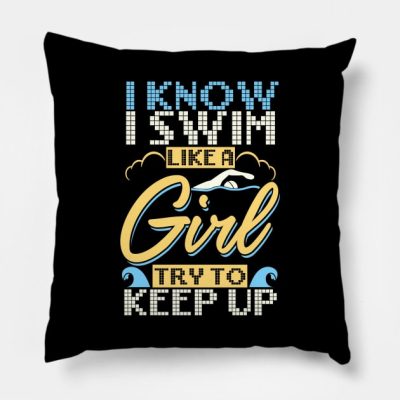 Swimming Throw Pillow Official Swimming Gifts Merch