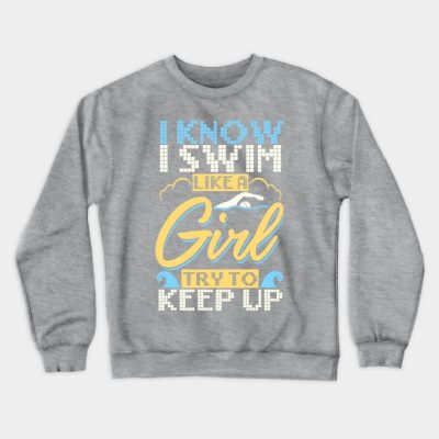 Swimming Crewneck Sweatshirt Official Swimming Gifts Merch