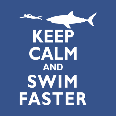 Funny Keep Calm And Swim Faster Shark Swimming Swi Pin Official Swimming Gifts Merch
