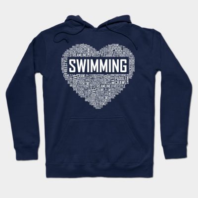 Swimming Heart Hoodie Official Swimming Gifts Merch