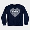 Swimming Heart Crewneck Sweatshirt Official Swimming Gifts Merch