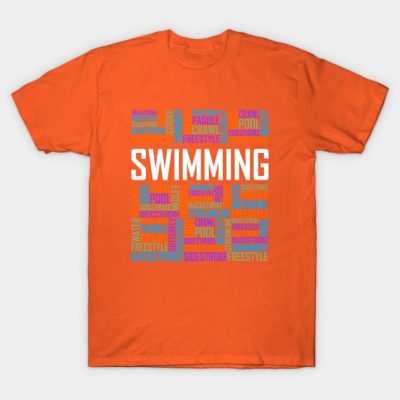 Swimming Words T-Shirt Official Swimming Gifts Merch