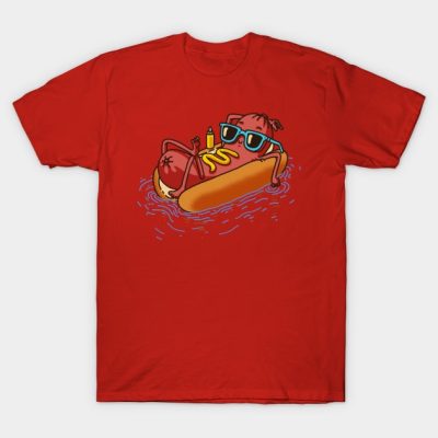 Hot Dog Summer Vacation Swimming Pool T-Shirt Official Swimming Gifts Merch