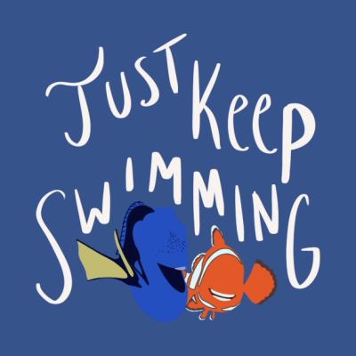 Just Keep Swimming Crewneck Sweatshirt Official Swimming Gifts Merch