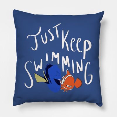 Just Keep Swimming Throw Pillow Official Swimming Gifts Merch