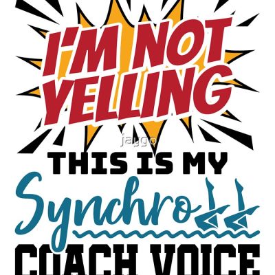 Synchronized Swimming Coach - I'M Not Yelling This Is My Synchro Coach Voice Tote Bag Official Swimming Gifts Merch