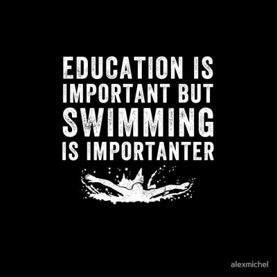 Education Is Important But Swimming Is Importanter - Funny Swimmer Tote Bag Official Swimming Gifts Merch