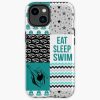 Swimming Shape Pattern Purple Gift For Swimming Lovers Iphone Case Official Swimming Gifts Merch