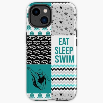 Swimming Shape Pattern Purple Gift For Swimming Lovers Iphone Case Official Swimming Gifts Merch