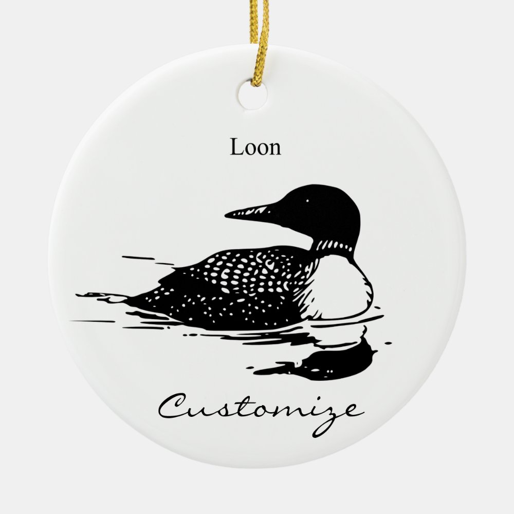loon swimming bird art thunder cove ceramic ornament - Swimming Gifts