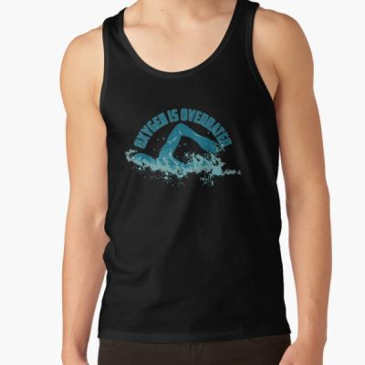 Oxygen Is Overrated - Funny Swimming Pun Gift Tank Top Official Swimming Gifts Merch