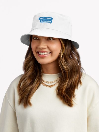 I Can'T I Have Swimming Funny Swimming Message Swim For Swimmer Bucket Hat Official Swimming Gifts Merch