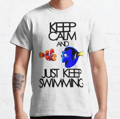 Keep Calm And Just Keep Swimming T-Shirt Official Swimming Gifts Merch