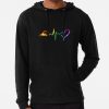 Swimming Heartbeat Watercolor Hoodie Official Swimming Gifts Merch