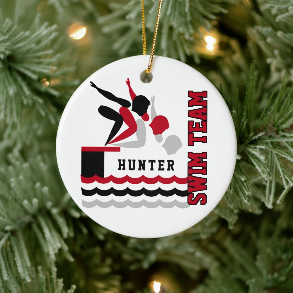 swim dive team red boy ceramic ornament r098d5adf94514eb1942ba27b143fa169 05wi1 8byvr 1000 - Swimming Gifts