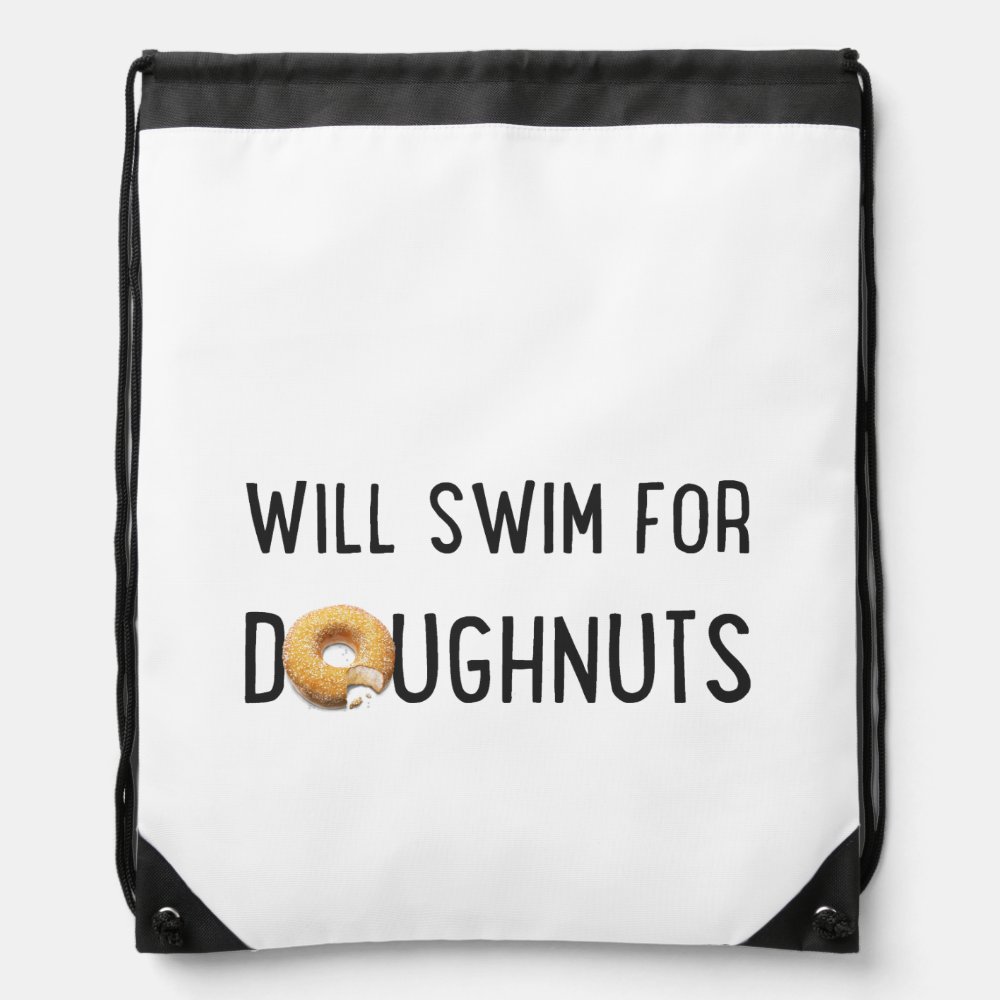 swim team gift swimming for doughnuts drawstring bag - Swimming Gifts