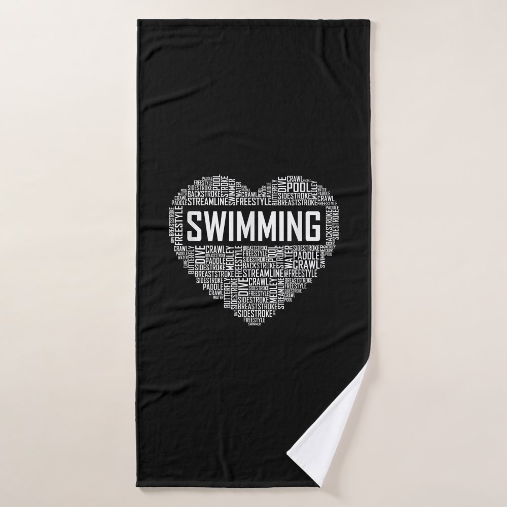 swimming heart coach swimmer gift swim lover gifts bath towel rf7834a2acddc4b229a27f2504f9fdbc1 eza13 1000 - Swimming Gifts