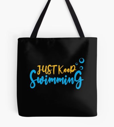 Swimmer Quote|Just Keep Swimming Tote Bag Official Swimming Gifts Merch