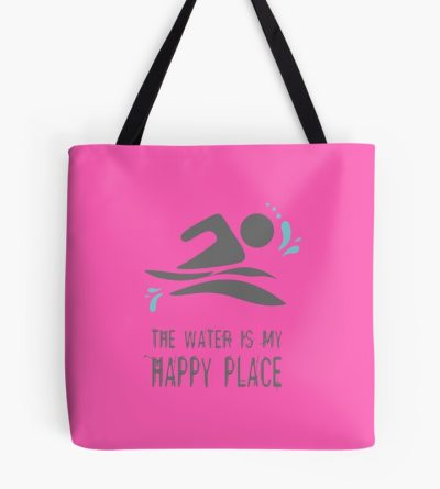 Wild Open Water Swimming, Winter Bathers.  The Water Is My Happy Place Fun For Swimmer Lovers. Caroline Laursen Original Tote Bag Official Swimming Gifts Merch