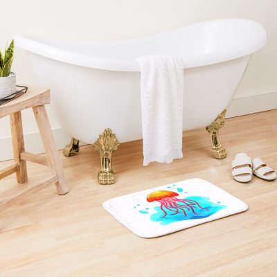 Swimming Jellyfishes Bath Mat Official Swimming Gifts Merch