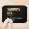 Swimming Girl Definition In Gold Bath Mat Official Swimming Gifts Merch