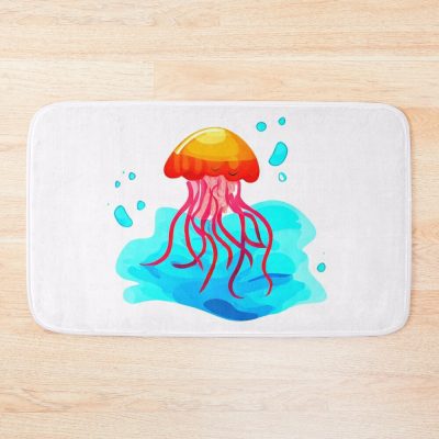 Swimming Jellyfishes Bath Mat Official Swimming Gifts Merch