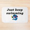 Just Keep Swimming Bath Mat Official Swimming Gifts Merch