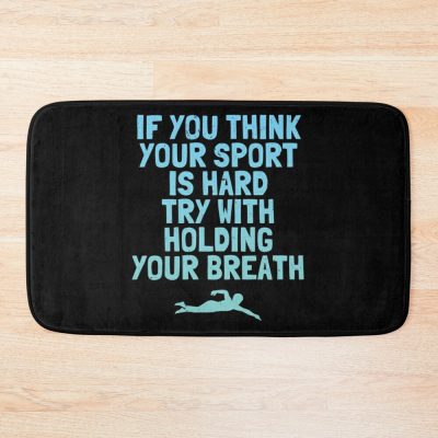 Funny Swimming Quote Swimming Quotes Bath Mat Official Swimming Gifts Merch