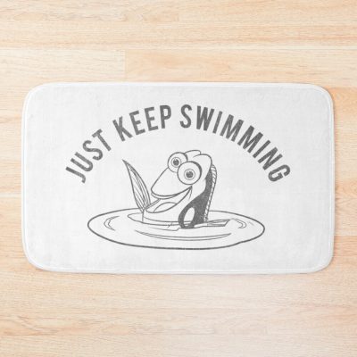 Just Keep Swimming Bath Mat Official Swimming Gifts Merch