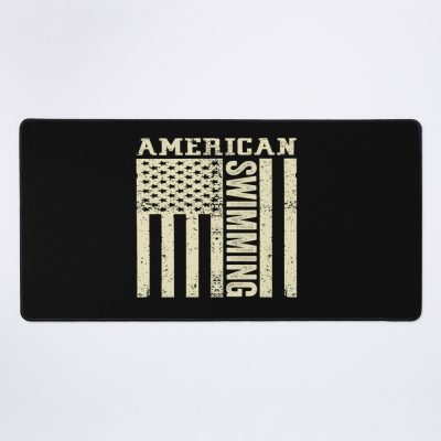 Mens Swimming Vintage Usa American Flag Father'S Day Gifts 2022 Mouse Pad Official Swimming Gifts Merch