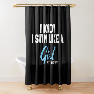 Funny Swimming Quote Swimming Quotes Shower Curtain Official Swimming Gifts Merch