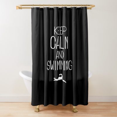 Funny Swimming Quote Swimming Quotes Shower Curtain Official Swimming Gifts Merch