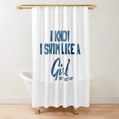 Funny Swimming Quote Swimming Quotes Shower Curtain Official Swimming Gifts Merch