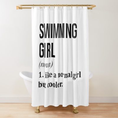 Swimming Girl Definition Shower Curtain Official Swimming Gifts Merch