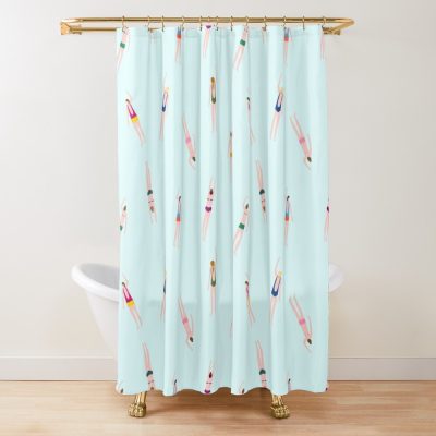 Swimmers In The Pool Shower Curtain Official Swimming Gifts Merch