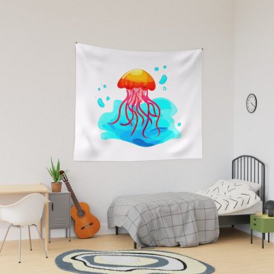 Swimming Jellyfishes Tapestry Official Swimming Gifts Merch