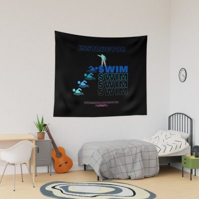 Swimming Instructor Tapestry Official Swimming Gifts Merch