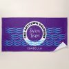 water waves swim team personalized purple beach towel r7930289d4d2a49c18d8f20af924dc376 eapi5 1000 - Swimming Gifts