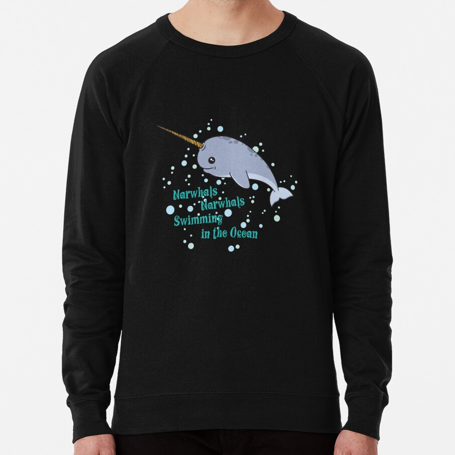 Awesome Narwhals Swimming In The Ocean Sweatshirt