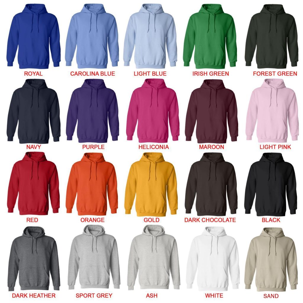 hoodie color chart - Swimming Gifts