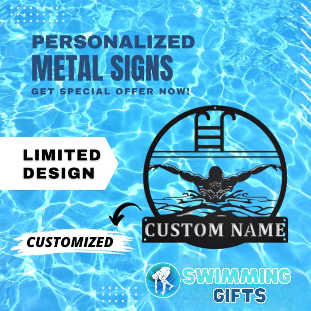 Swimming Gifts Metal Signs